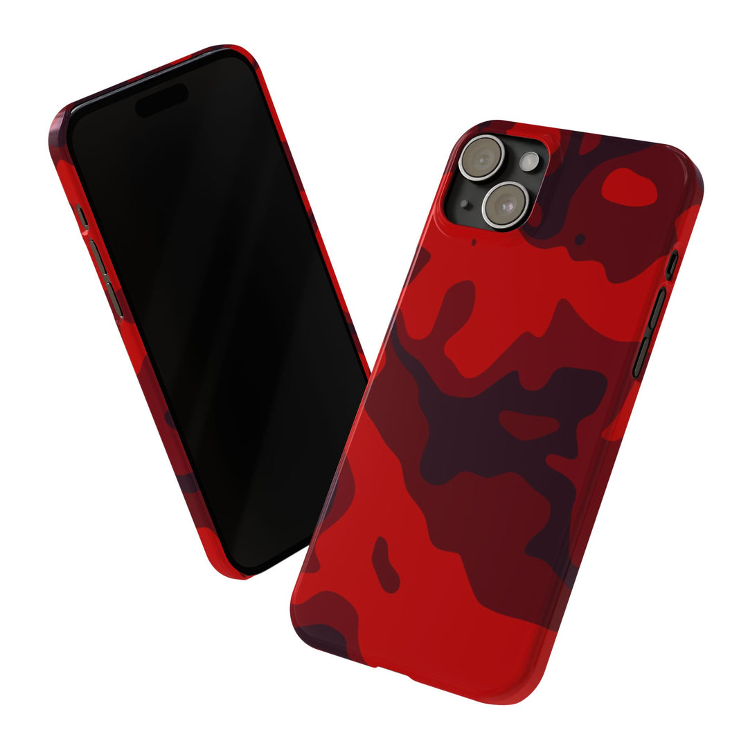 Slim Cute Phone Cases for Iphone - | iPhone 15 Case | iPhone 15 Pro Max Case, Iphone 14 Case, Iphone 14 Pro Max, Iphone 13, Red Camo Camouflage - Studio40ParkLane