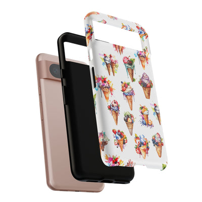 Impact Resistant, Summer Icecream, Cute Phone Cases for Samsung S24, S23, S22, S21, IPhone 15 pro, Iphone 14 pro, Iphone 13 IPhone 12, Iphone 11