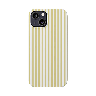 Slim Soft Yellow Striped Cute Phone Case for Iphone 16 - | iPhone 15 Pro Max Case | iPhone 14 Case Iphone 13 12 11 10 9 8 7 XS Gift for Her - Studio40ParkLane