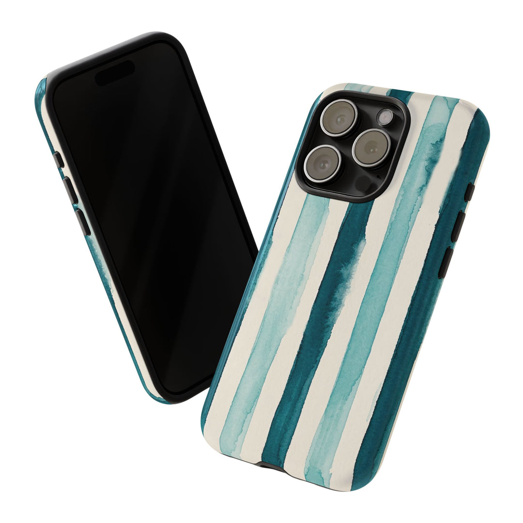 Tough Cute Green Stripes Phone Case, for IPhone 17 Pro Max | Iphone 17 Air, Iphone 16, IPhone 15, 14 13 12, Samsung Galaxy S26, S25, S24, S23