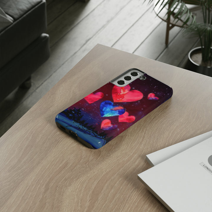 Cute Samsung Phone Case | Aesthetic Samsung Phone Case | Galaxy S23, S22, S21, S20 | Luxury case, Rising Hearts Night Phone Case - Studio40ParkLane