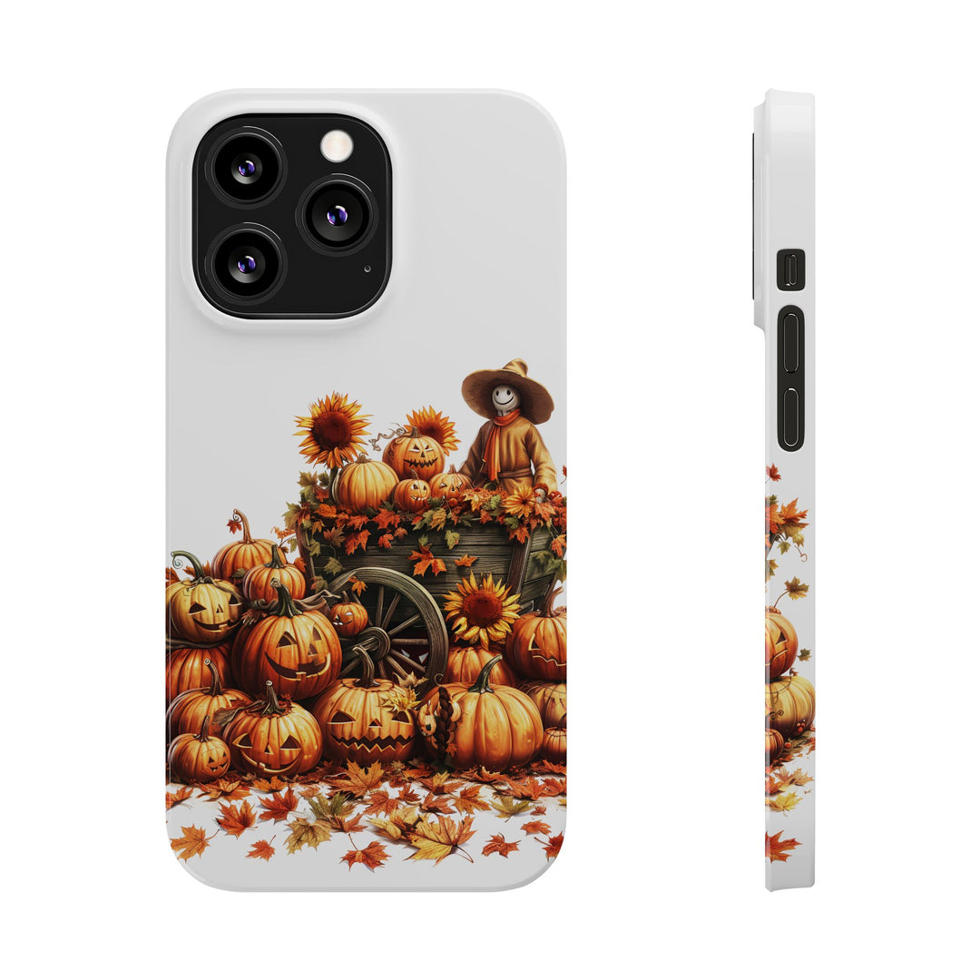 Slim Fall Leaves Scarecrow Slim Cute Phone Cases for Iphone | iPhone 15 Case | iPhone 15 Pro Max Case, Iphone 14, Iphone 14 Pro Max, Iphone 13 - Studio40ParkLane
