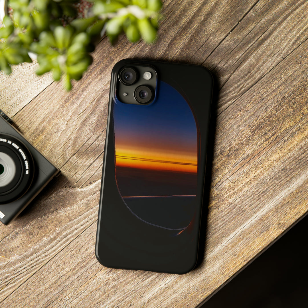 Slim Cute Phone Cases for Iphone - | iPhone 15 Case | iPhone 15 Pro Max Case, Iphone 14 Case, Iphone 14 Pro Max, Iphone 13, Airplane Window Sunset - Studio40ParkLane