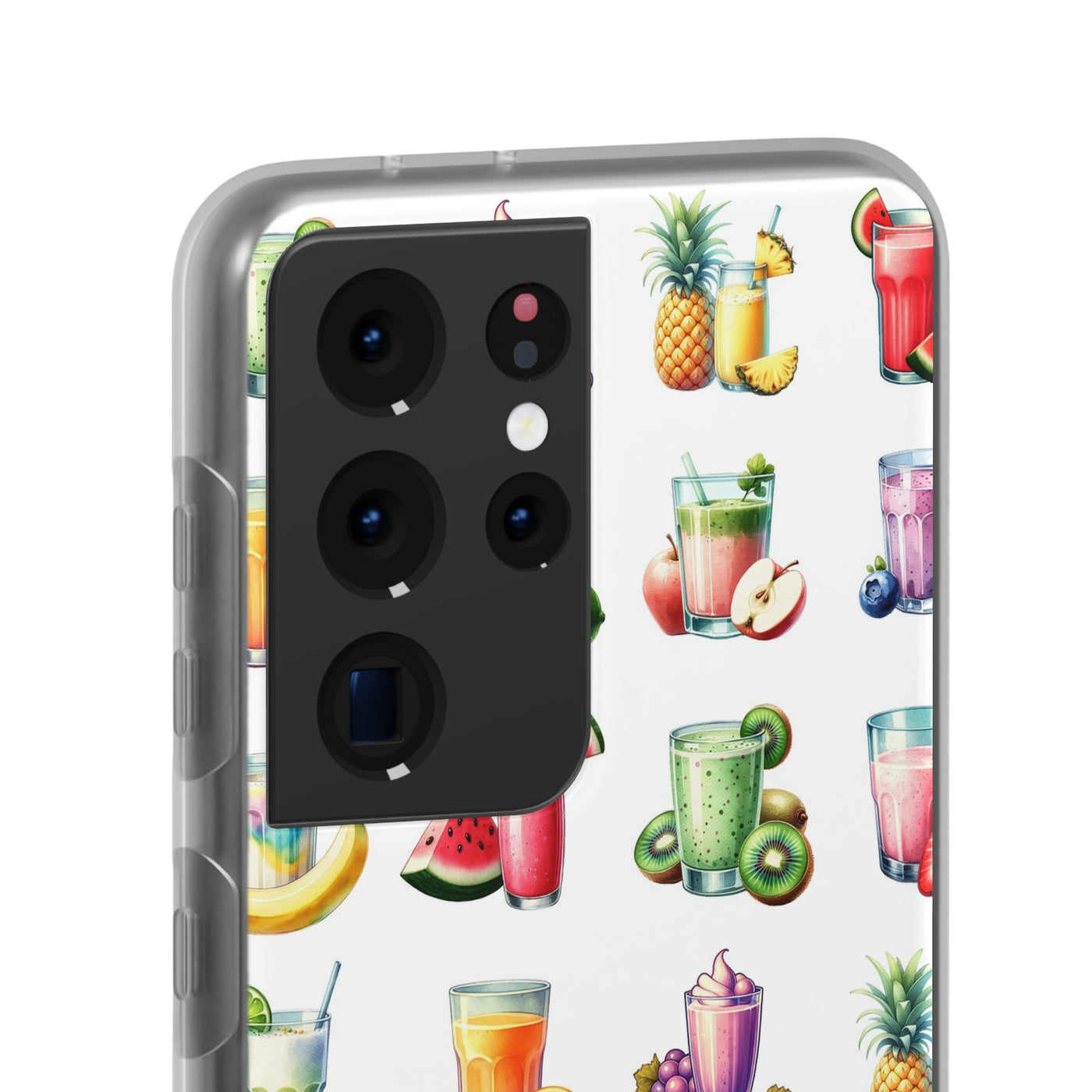 Cute Flexi Phone Cases, For Iphones and Samsung Galaxy Phones, Tropical Summer Fruit Cocktails, Galaxy S23 Phone Case, Samsung S22 Case, Samsung S21, Iphone 15, Iphone 14, Iphone 13