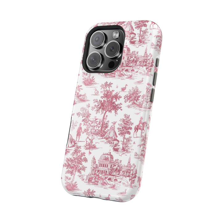 French Pink Toile Magsafe Cute Phone Case for Iphone Gift for Her, iPhone 16 Case | iPhone 15 Pro Max Case, Iphone 14, Iphone 14 Pro Max, Iphone 13, Iphone 12 - Studio40ParkLane