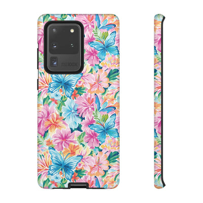 Premium Tough Butterflies Flowers Cute Phone Cases for Samsung S24, S23, S22, S21, S20, Plus and Ultra, Iphone 16 Pro Max,15, 14, 13, 12, 11, 10