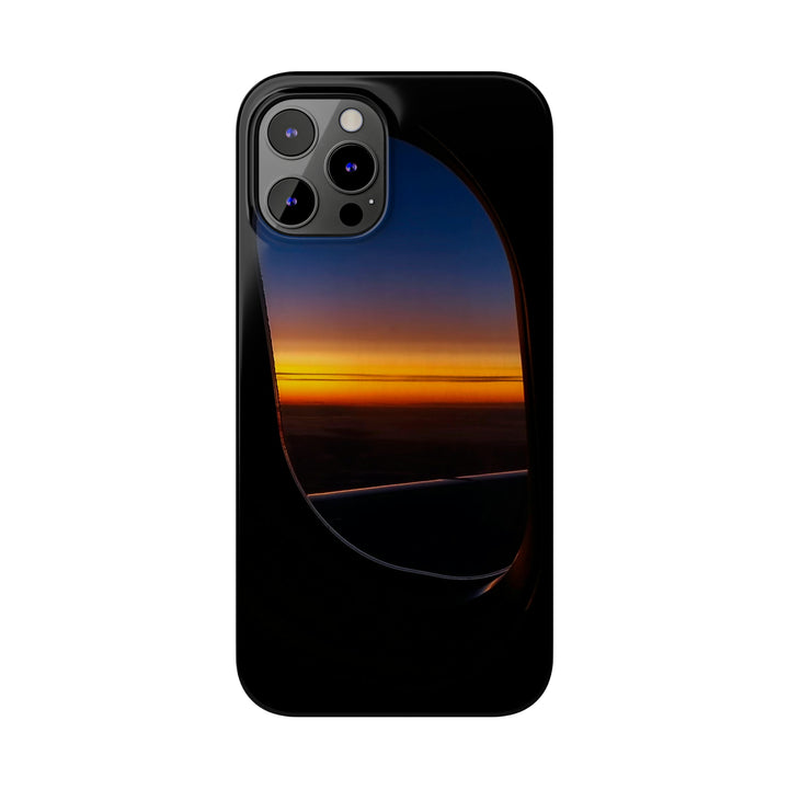 Slim Cute Phone Cases for Iphone - | iPhone 15 Case | iPhone 15 Pro Max Case, Iphone 14 Case, Iphone 14 Pro Max, Iphone 13, Airplane Window Sunset - Studio40ParkLane