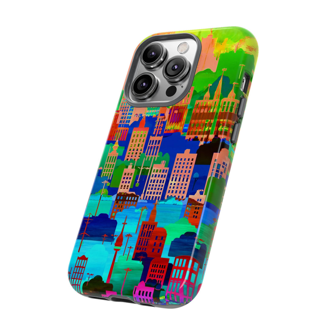 Cute Samsung Case | Cool Iphone Case | Summer City Skyline, Samsung S24, S23, S22, S21, IPhone 15 Case | Iphone 14 Case, Iphone 13 Case - Studio40ParkLane