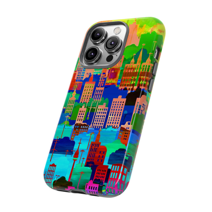 Cute Samsung Case | Cool Iphone Case | Summer City Skyline, Samsung S24, S23, S22, S21, IPhone 15 Case | Iphone 14 Case, Iphone 13 Case - Studio40ParkLane