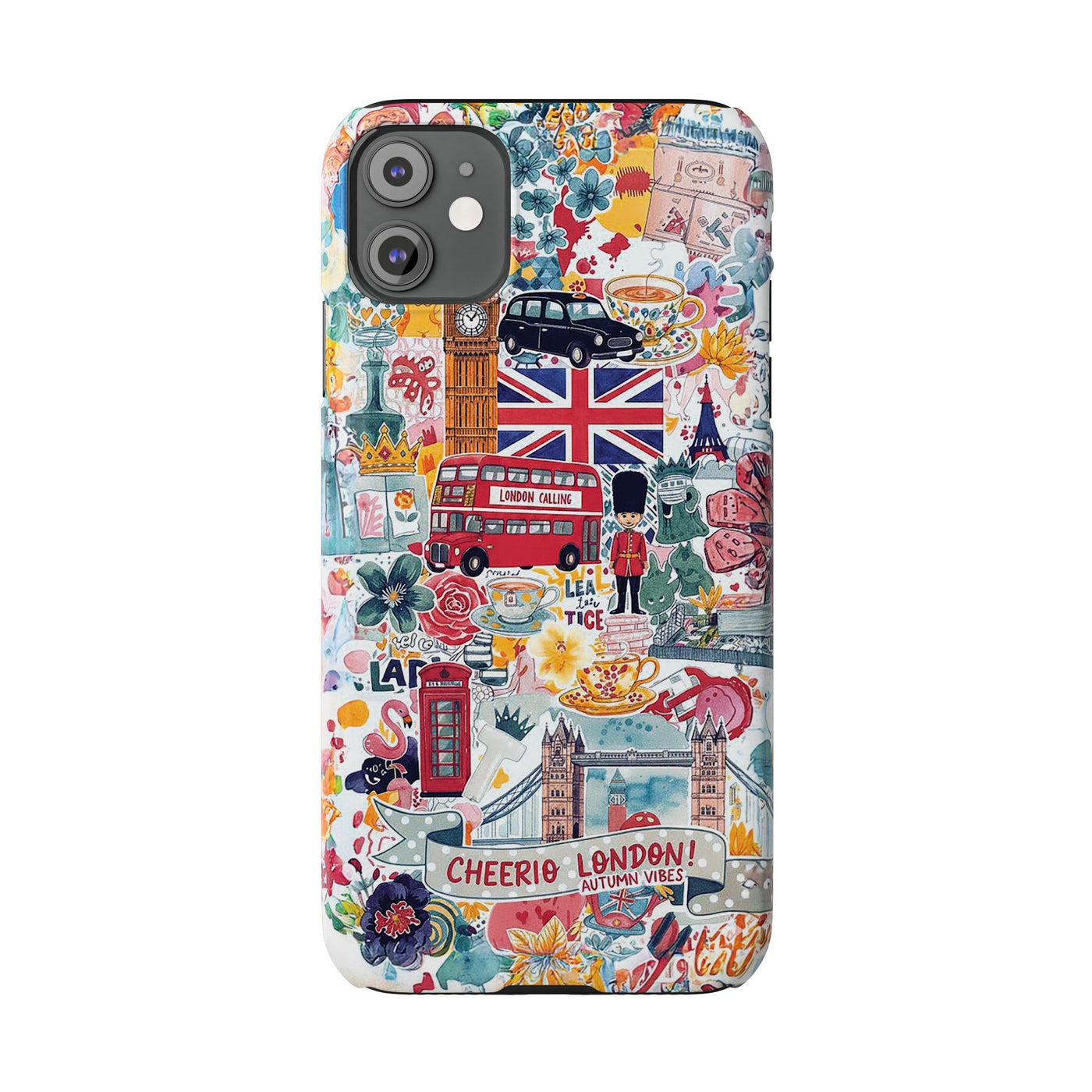 Slim London England Coquette Collage Cute Phone Case for Iphone 17 - | iPhone 16 Pro Max Case | iPhone 15 Case Iphone 14 13 12 11 10 9 8 7 - Studio40ParkLane