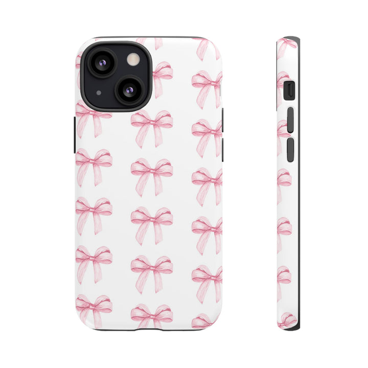 Pink Bows Cute Phone Case, for IPhone 16 Pro Max | Iphone 15, Iphone 14, IPhone 13 Case, 11 8 7, Samsung Galaxy S24, S23, S22, S21, 2 Layer Protection - Studio40ParkLane