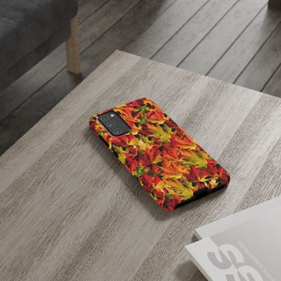 Fall Leaves Impact Resistant, Cute Phone Cases for Samsung S24, S23, S22, S21, IPhone 15 pro Iphone 14 pro Iphone 13 IPhone 12 Iphone 11