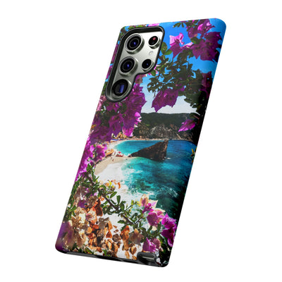 Impact Resistant, Bougainvillea Seaview, Cute Phone Cases for Samsung S24, S23, S22, S21, IPhone 15 pro Iphone 14 pro Iphone 13 IPhone 12 Iphone 11