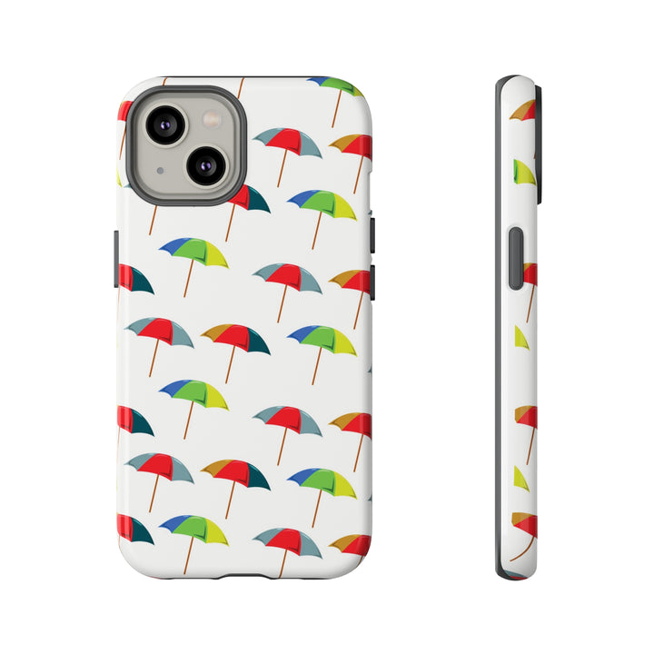 Cute IPhone Case | Colorful Beach Parasols, iPhone 15 Case | iPhone 15 Pro Case, Iphone 14 Case, Iphone 14 Pro Max Case, Protective Iphone Case - Studio40ParkLane