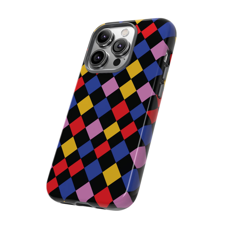 Aesthetic Tough Colorful Checkerboard Phone Case Premium - For iPhone 17 Pro Max iPhone 16 Pro iPhone 15 Iphone 14 Plus 13 Pro 12 11 10 XR - Studio40ParkLane