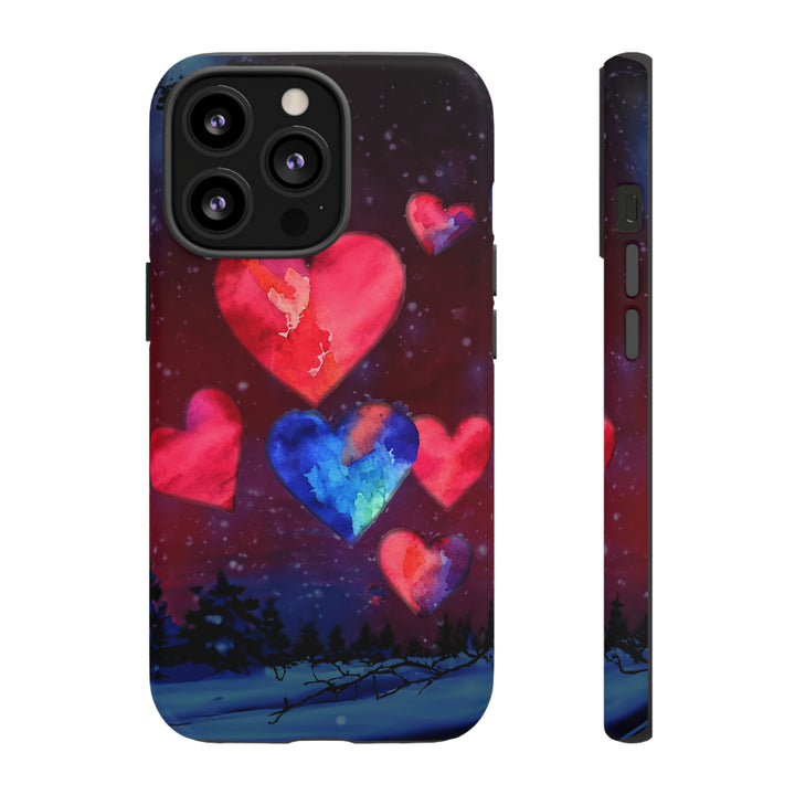 Cute IPhone Case | Rising Heart Love Night, iPhone 15 Case | iPhone 15 Pro Case, Iphone 14 Case, Iphone 14 Pro Max Case, Iphone 13 Case - Studio40ParkLane