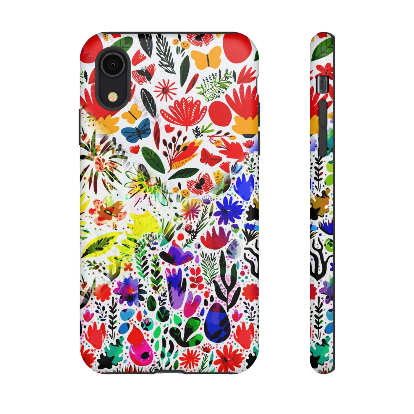 Impact Resistant, Colored Flowers, Cute Phone Cases for Samsung S24, S23, S22, S21, IPhone 15 pro Iphone 14 pro Iphone 13 IPhone 12 Iphone 11