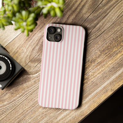 Slim Sweet Pink Striped Cute Phone Case for Iphone 16 - | iPhone 15 Pro Max Case | iPhone 14 Case Iphone 13 12 11 10 9 8 7 X XS Gift for Her