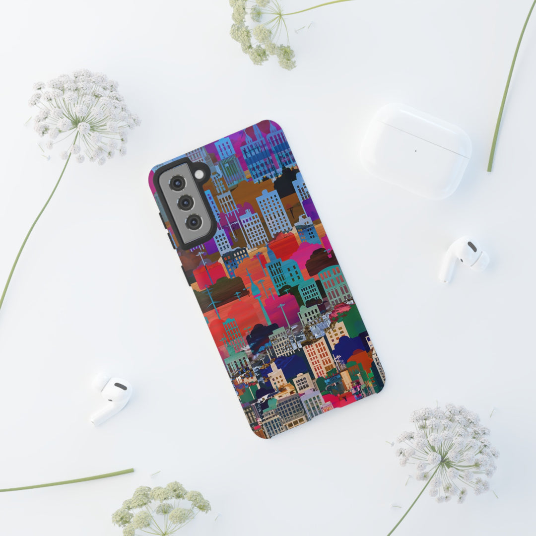Cute Samsung Case | Cool Iphone Case | Summer City Skyline, Samsung S24, S23, S22, S21, IPhone 15 Case | Iphone 14 Case, Iphone 13 Case - Studio40ParkLane