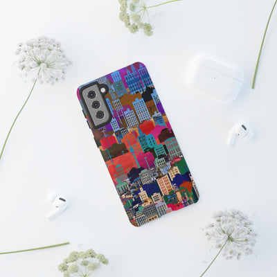 Cute Samsung Case | Cool Iphone Case | Summer City Skyline, Samsung S24, S23, S22, S21, IPhone 15 Case | Iphone 14 Case, Iphone 13 Case