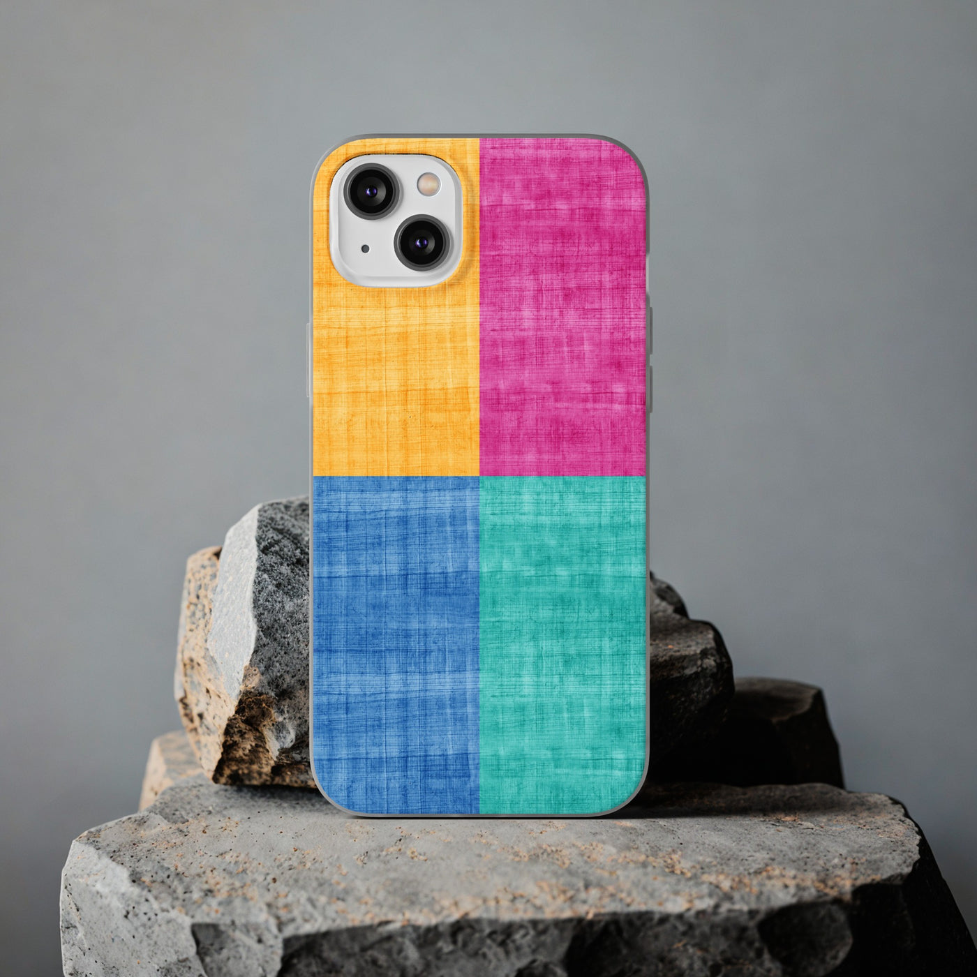 Cute Flexi Phone Cases, Abstract Colored Blocks, Compatible with Samsung Galaxy S23, Samsung S22, Samsung S21, Samsung S20, Galaxy S20 Ultra