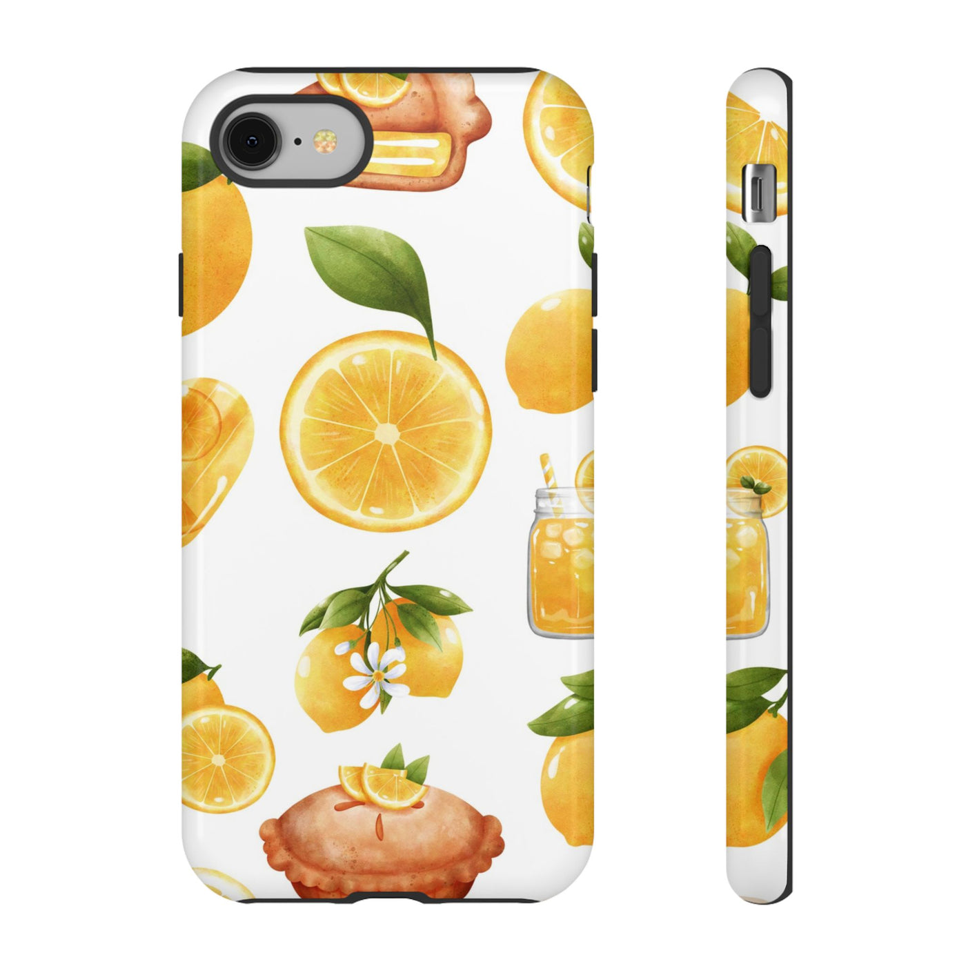 Impact Resistant, Lemon Fruit Pie, Cute Phone Cases for Samsung S24, S23, S22, S21, IPhone 15 pro Iphone 14 pro Iphone 13 IPhone 12 Iphone 11