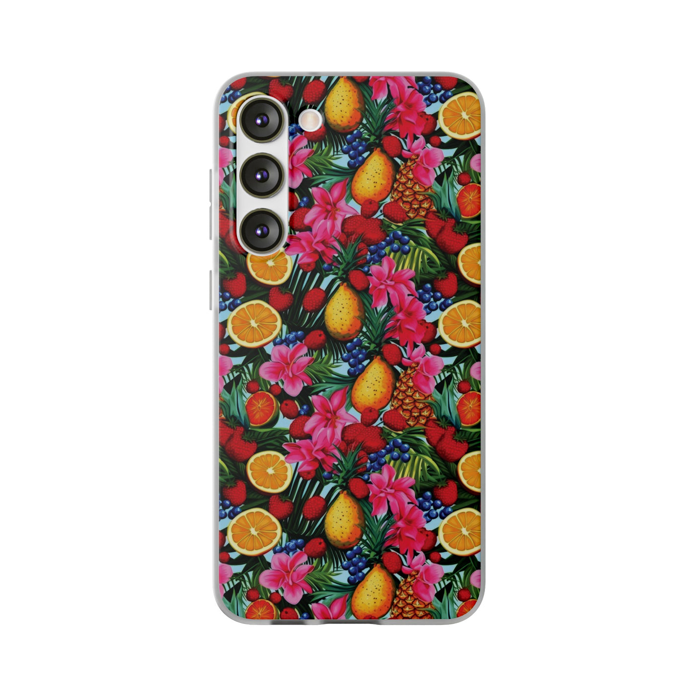 Cute Flexi Phone Cases, For Iphones and Samsung Galaxy Phones, Summer Mixed Fruit, Galaxy S23 Phone Case, Samsung S22 Case, Samsung S21, Iphone 15, Iphone 14, Iphone 13