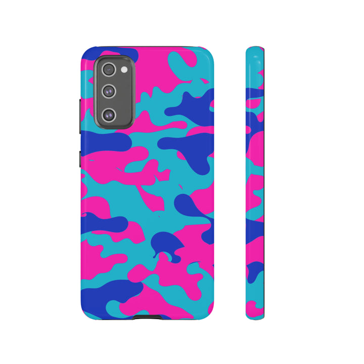 Cute Samsung Phone Case | Aesthetic Samsung Phone Case | Galaxy S23, S22, S21, S20 | Blue Pink Camouflage, Protective Phone Case - Studio40ParkLane