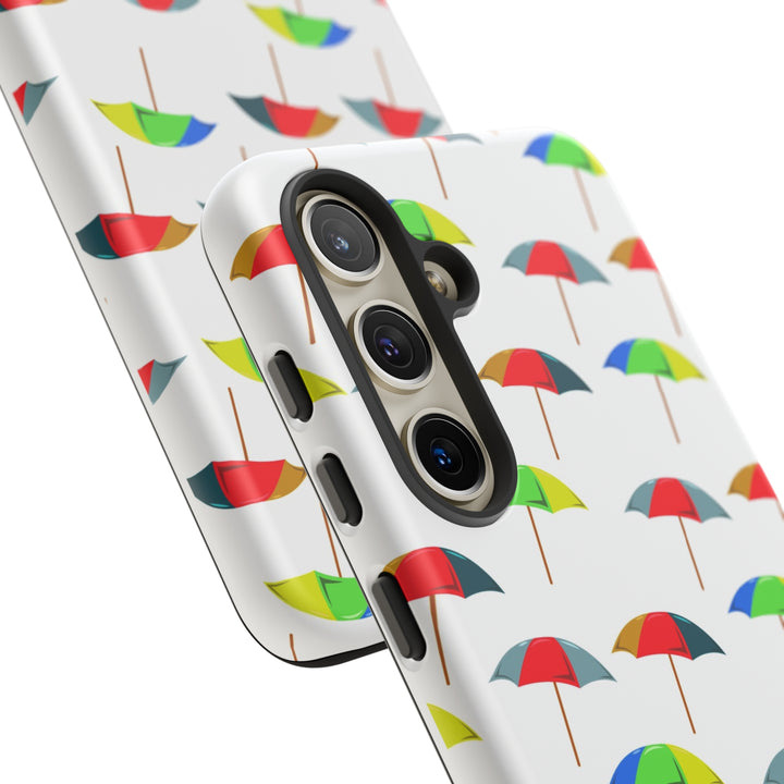 Cute Samsung Phone Case | Aesthetic Samsung Phone Case | Galaxy S23, S22, S21, S20 | Colorful Beach Parasols, Protective Phone Case - Studio40ParkLane
