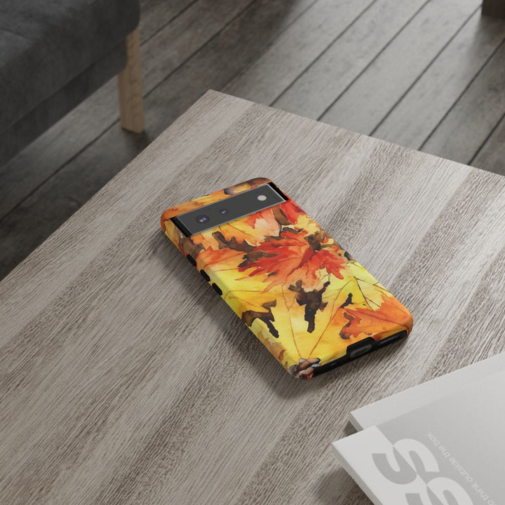 Impact Resistant, Fall Leaves, Cute Phone Cases for Samsung S24, S23, S22, S21, IPhone 15 pro Iphone 14 pro Iphone 13 IPhone 12 Iphone 11 - Studio40ParkLane