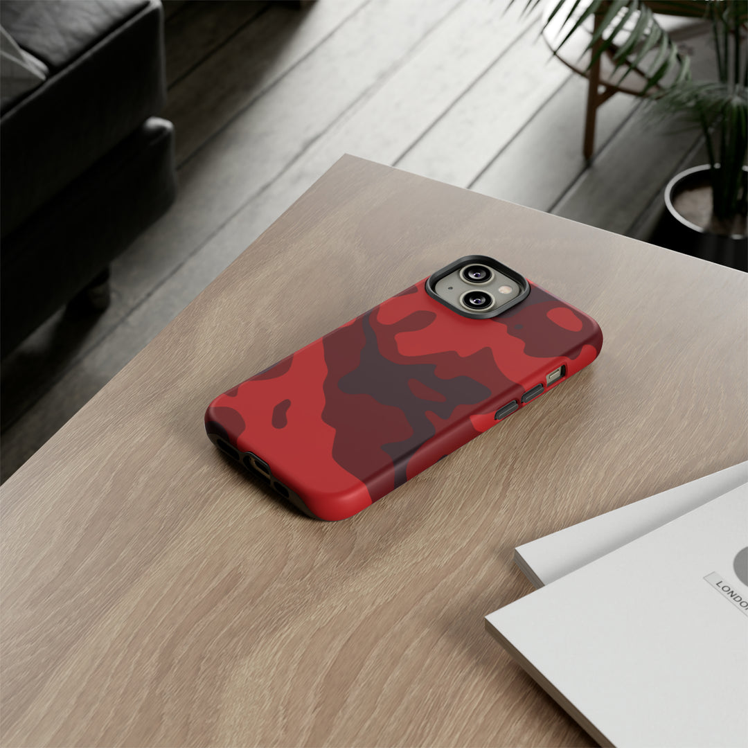 Cool Phone Case | Red Camouflage, For iPhone 15 Case | iPhone 15 Pro Case, Iphone 14 Case, Iphone 14 Pro Max Case, Protective Iphone Case - Studio40ParkLane