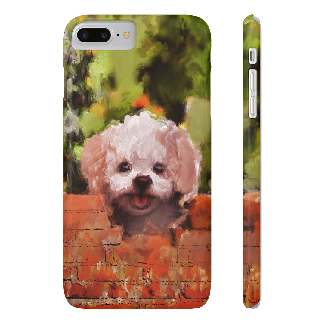 Slim Cute Phone Cases for Iphone - | iPhone 15 Case | iPhone 15 Pro Max Case, Iphone 14 Case, Iphone 14 Pro Max, Iphone 13, Bichon Frise Dog - Studio40ParkLane