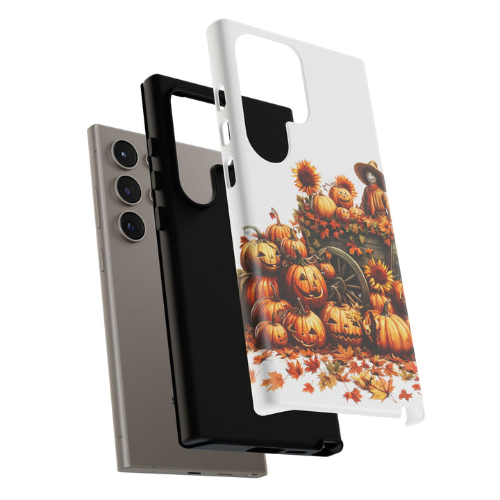 Impact Resistant, Fall Leaves Scarecrow, Cute Phone Cases for Samsung S24, S23, S22, S21, IPhone 15 pro Iphone 14 pro Iphone 13 IPhone 12 Iphone 11 - Studio40ParkLane