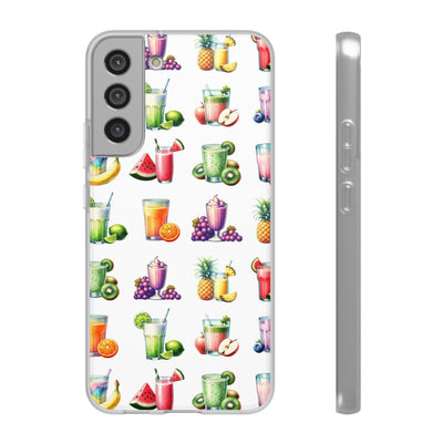 Cute Flexi Phone Cases, For Iphones and Samsung Galaxy Phones, Tropical Summer Fruit Cocktails, Galaxy S23 Phone Case, Samsung S22 Case, Samsung S21, Iphone 15, Iphone 14, Iphone 13