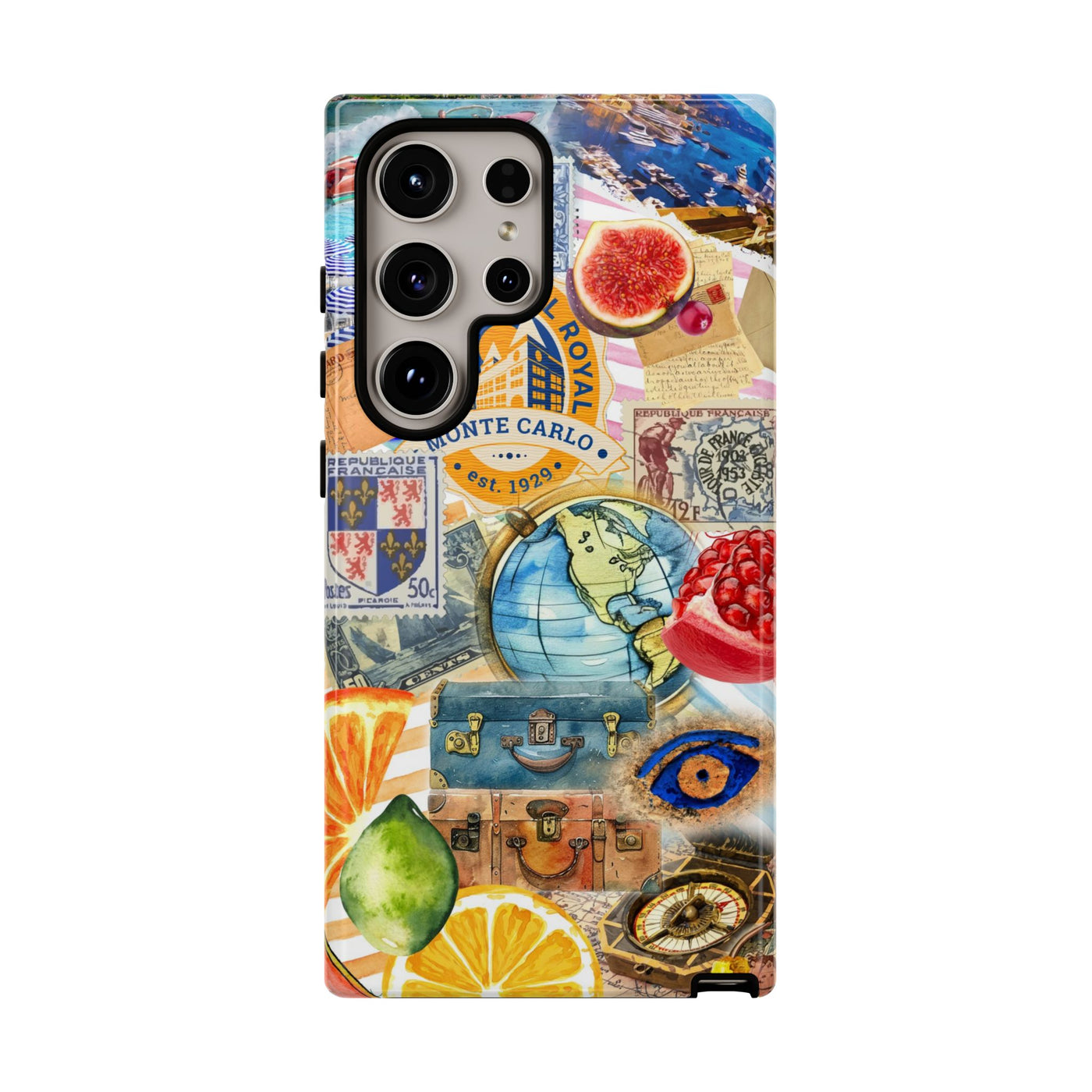 Cute European Summer Collage Phone Case, for IPhone 16 Case | Iphone 15, Iphone 14, IPhone 13 Case, 11 8 7, Samsung Galaxy S24, S23, S22, S21 Extra Protective