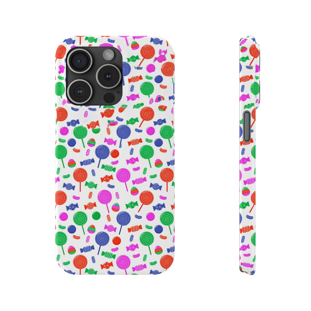 Slim Cute Phone Cases for Iphone - | iPhone 15 Case | iPhone 15 Pro Max Case, Iphone 14 Case, Iphone 14 Pro Max, Iphone 13, Summer Lollipops Red - Studio40ParkLane