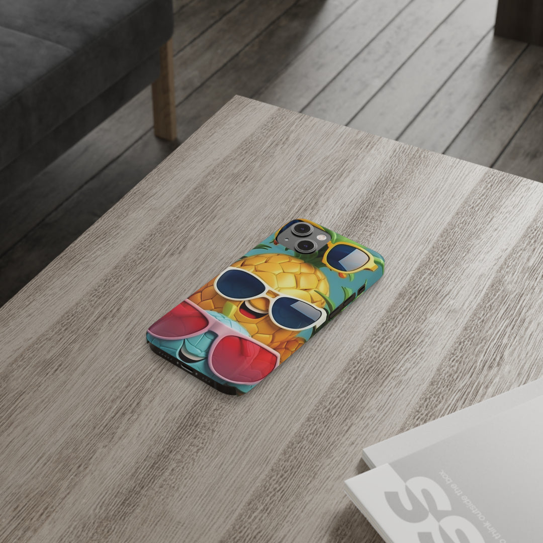 Slim Cute Phone Cases for Iphone - | iPhone 15 Case | iPhone 15 Pro Max Case, Iphone 14 Case, Iphone 14 Pro Max, Iphone 13, Summer Pineapple Fruit - Studio40ParkLane