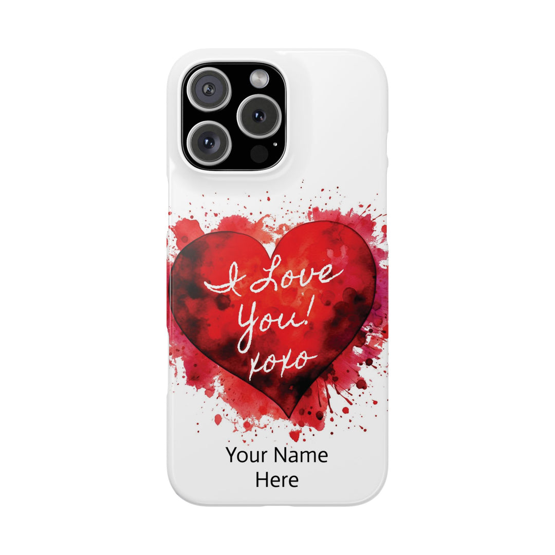 Slim Custom Personalized Valentine Love Gift for Her Cute Phone Cases for Iphone 16 Pro Max | iPhone 15 Case | iPhone 15 Pro Max Case, Iphone 14, 13, 12, 11, 10, 8, 7 - Studio40ParkLane