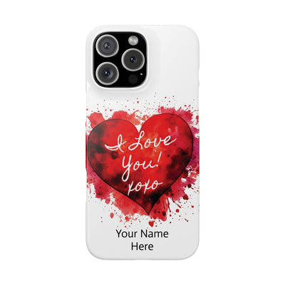 Slim Custom Personalized Valentine Love Gift for Her Cute Phone Cases for Iphone 16 Pro Max | iPhone 15 Case | iPhone 15 Pro Max Case, Iphone 14, 13, 12, 11, 10, 8, 7