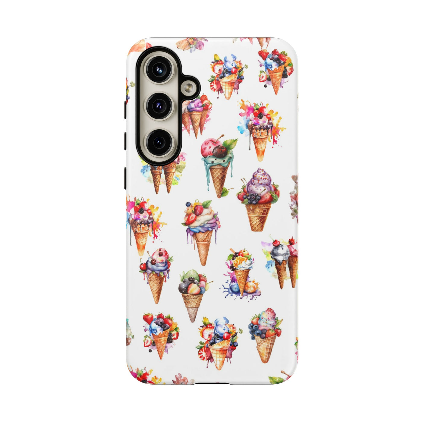 Impact Resistant, Summer Icecream, Cute Phone Cases for Samsung S24, S23, S22, S21, IPhone 15 pro, Iphone 14 pro, Iphone 13 IPhone 12, Iphone 11