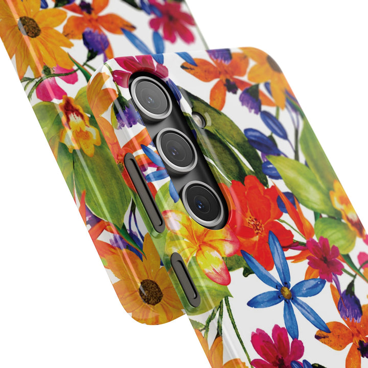 Sleek Snap Colorful Flowers Cute Phone Case for iPhone 16 15 14 13 12 11 X Xs Max Xr Pro Plus Samsung Galaxy S24 S23 S22 S21 S20 Note Ultra