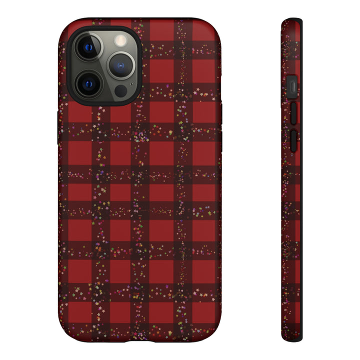 Cute IPhone Case | iPhone 15 Case | iPhone 15 Pro Max Case, Iphone 14 Case, Iphone 14 Pro Max Case IPhone Case for Art Lovers, Red Festive Plaid - Studio40ParkLane