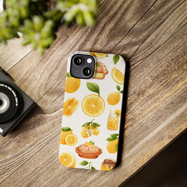 Slim Cute Phone Cases for Iphone - | iPhone 15 Case | iPhone 15 Pro Max Case, Iphone 14 Case, Iphone 14 Pro Max, Iphone 13, Summer Fruit Lemon - Studio40ParkLane