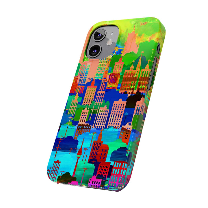 Slim Cute Phone Cases for Iphone - | iPhone 15 Case | iPhone 15 Pro Max Case, Iphone 14 Case, Iphone 14 Pro Max, Iphone 13, Summer City Skyline - Studio40ParkLane