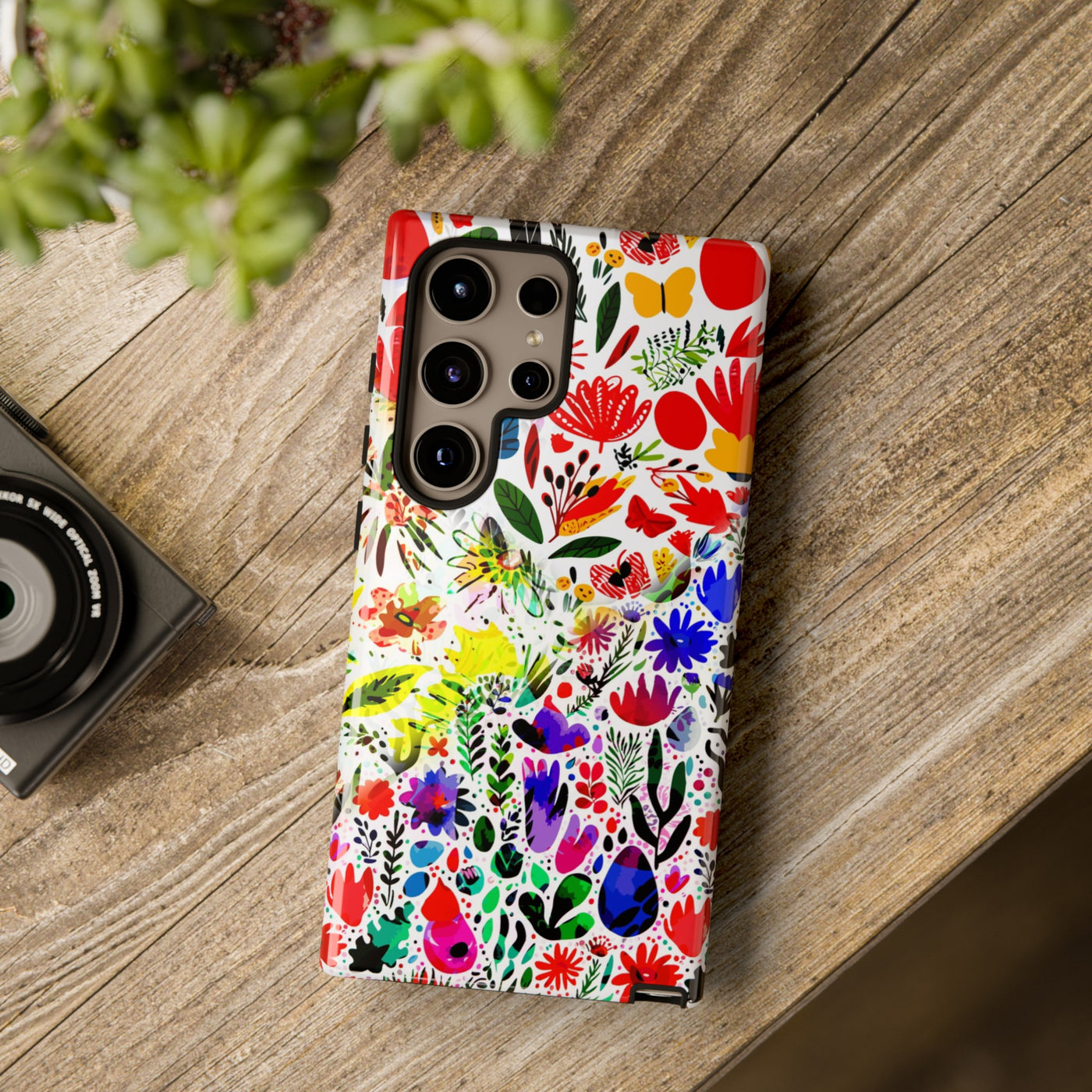 Impact Resistant, Colored Flowers, Cute Phone Cases for Samsung S24, S23, S22, S21, IPhone 15 pro Iphone 14 pro Iphone 13 IPhone 12 Iphone 11