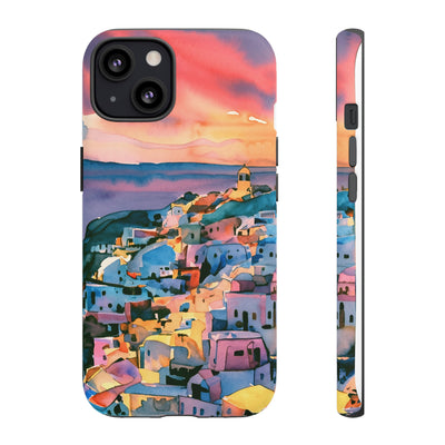 Impact Resistant, Greek Sunset, Cute Phone Cases for Samsung S24, S23, S22, S21, IPhone 15 pro Iphone 14 pro Iphone 13 IPhone 12 Iphone 11