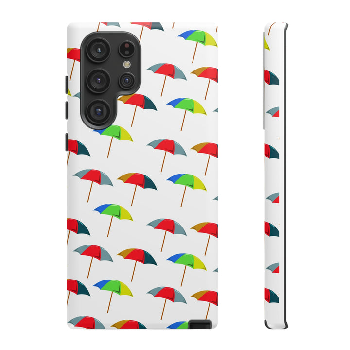 Cute Samsung Phone Case | Aesthetic Samsung Phone Case | Galaxy S23, S22, S21, S20 | Colorful Beach Parasols, Protective Phone Case - Studio40ParkLane