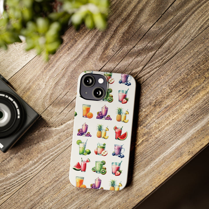 Slim Cute Phone Cases for Iphone - | iPhone 15 Case | iPhone 15 Pro Max Case, Iphone 14 Case, Iphone 14 Pro Max, Iphone 13, Tropical Summer Fruit Cocktail - Studio40ParkLane