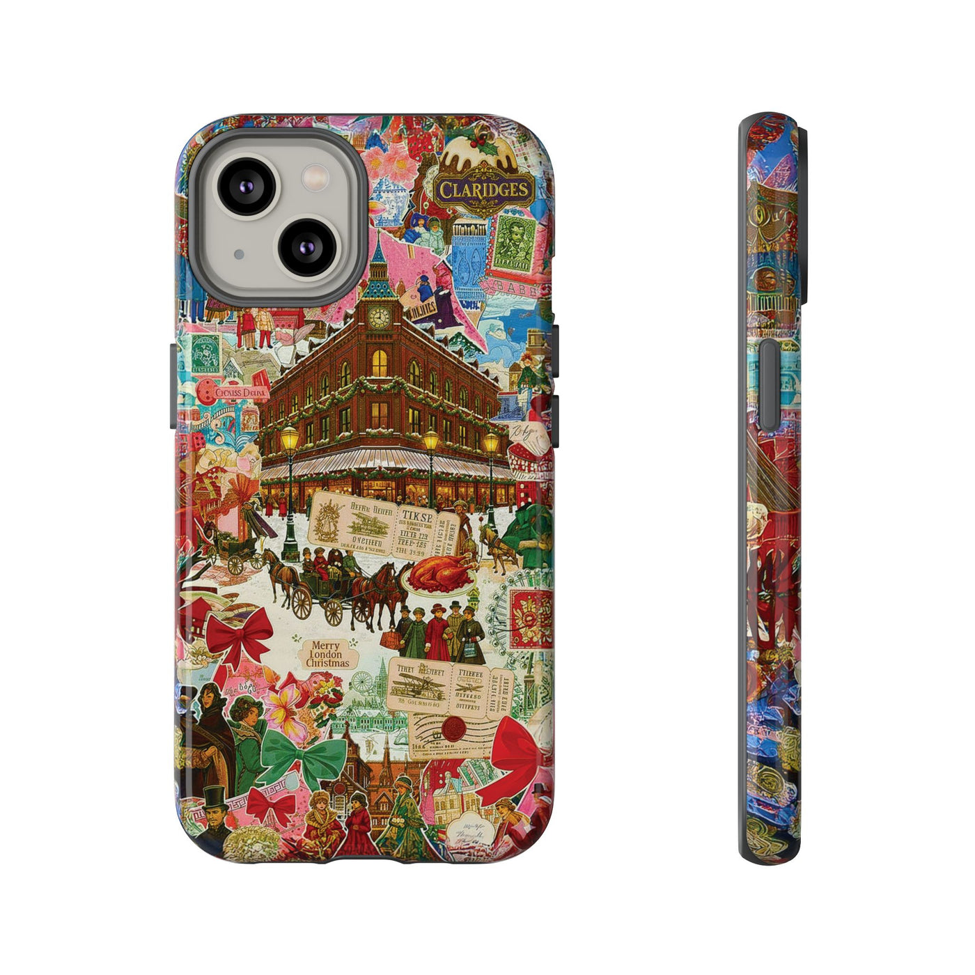 Aesthetic Tough London Coquette Collage Premium Phone Case - For iPhone 17 Pro Max iPhone 16 Pro iPhone 15 Iphone 14 Plus 13 Pro 12 11 10 XR - Studio40ParkLane