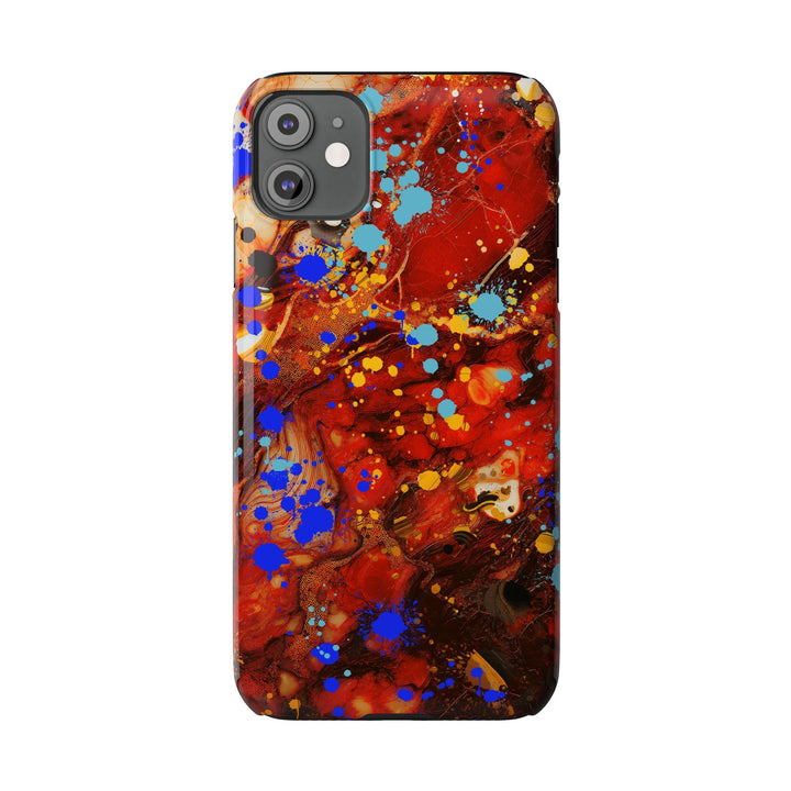 Slim Cute Phone Cases for Iphone - | iPhone 15 Case | iPhone 15 Pro Max Case, Iphone 14 Case, Iphone 14 Pro Max, Iphone 13, Fall Marble Paint Splash - Studio40ParkLane